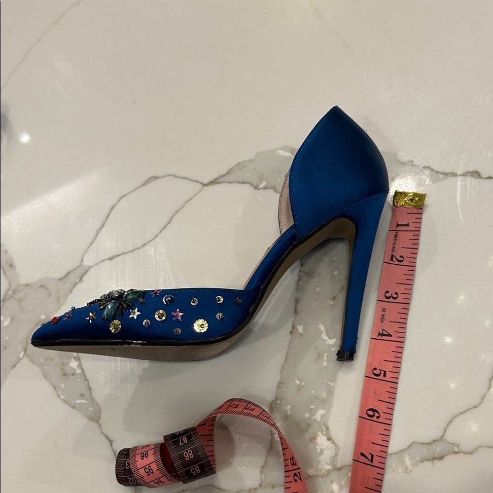 Betsey Johnson Blue Embellished Heels - Picture 7 of 7